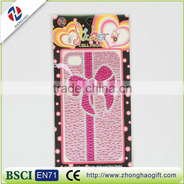 Bowknot Shape Cell Phone Decorative Crystal Strass Sticker photo-2