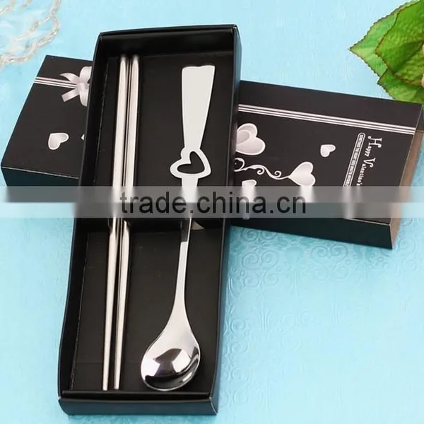 Stainless Steel Chopsticks Spoon Wedding Thank You Gifts for Guests