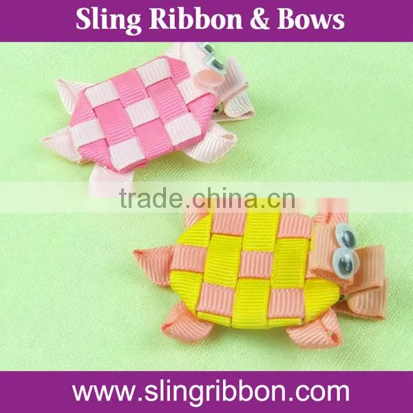 Animal Pattern Ribbon Hair Clips Fancy Turtle Hair Clips For Kids photo-2