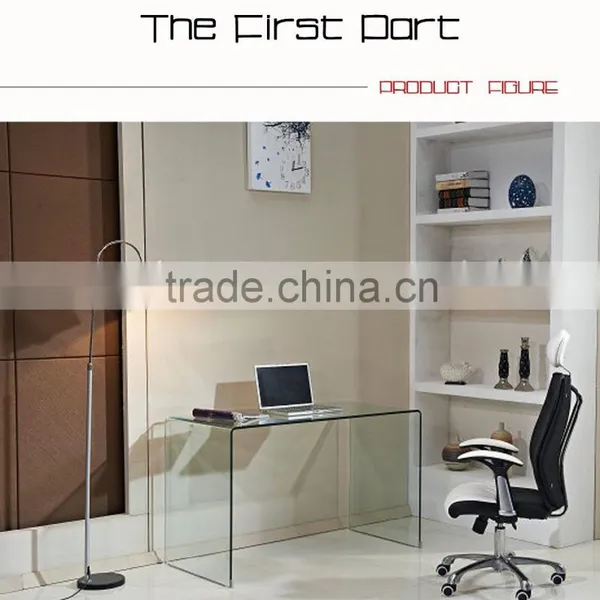 Luxury Wall Mounted Curved Glass Console Table photo-6