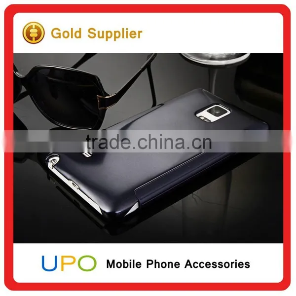 [UPO] Hard Plastic Clear View Mirror Smart Flip Cell Phone Case for Samsung Galaxy Note 4 Back Cover photo-3