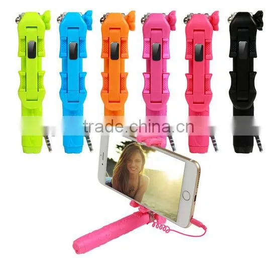3.5MM Audio Cable Take Pole Selfie Stick - Self-portrait Monopod With Cell Phone Clamp - Extendable Selfie Stick Monopad photo-6