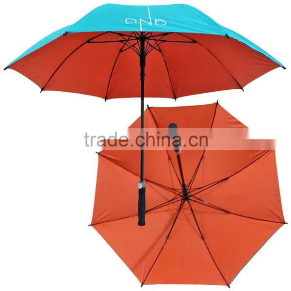 2016 25inch 14mm Luxury Auto Fiberglass And Gold Aluminum Frame Double Layers High Quality Straight Umbrella photo-4