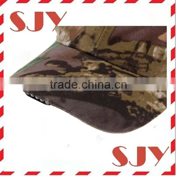 5 Lights Camo Camouflage Fishing LED Hat Caps photo-3
