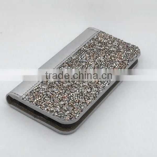High Quality PU Diamond Wallet Mobile Phone Case for Apple Iphone 7 6 5 4 Plus photo-4