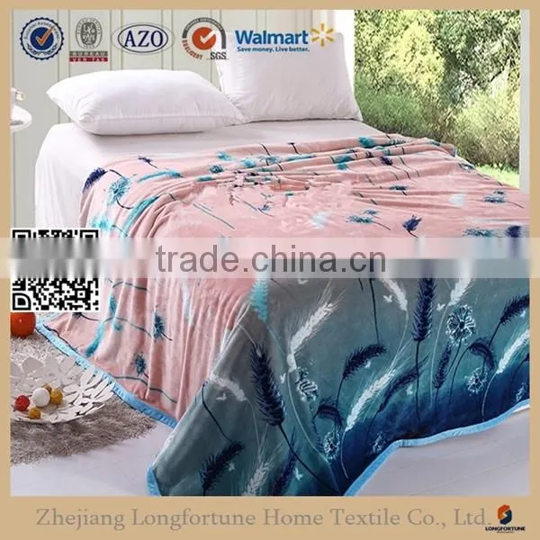 Manufactory Walmart China Home Textile Plain Color Coral Fleece China Supplier Double Layer Blanket photo-3
