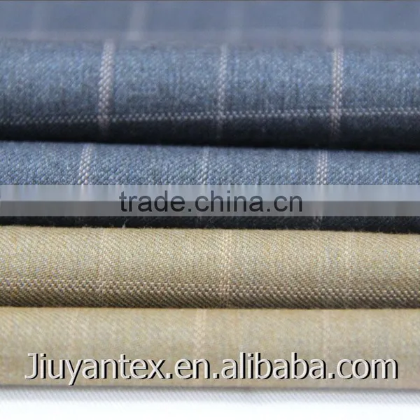 China Supplier High Quality Poly Rayon tr England Classical Checks Design Man Leisure Coat Pant Trousers Suiting Textile Cloth photo-2