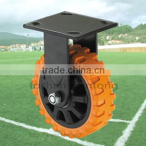 Hammer Non-slip Industrial Heavy Duty Good Quality Orange PU Caster photo-2
