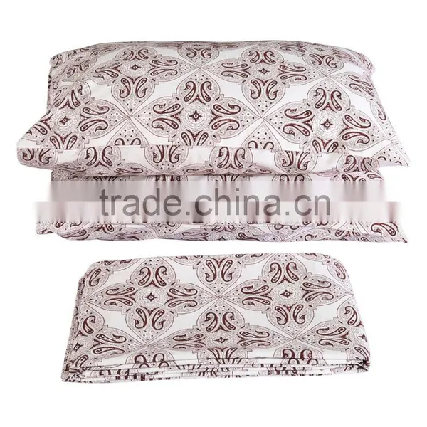 Brown Paisley Hand Block Printed Bed Sheets Wholesale Fabric Modern Design Bed Sheet Supplier In India photo-4