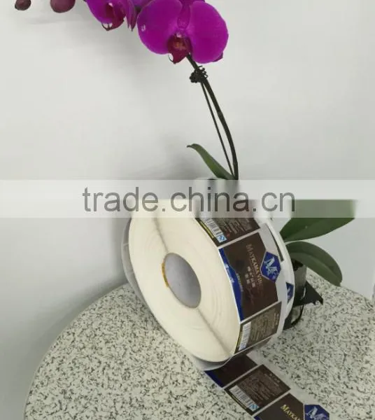 Low Price and High Quality Paper Material Red Wine Labels Printed Adhesive Stickers in Roll photo-5