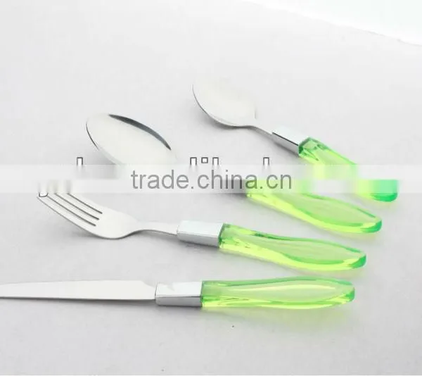 Transparent Plastic Handle Stainless Steel Dinnerware photo-4
