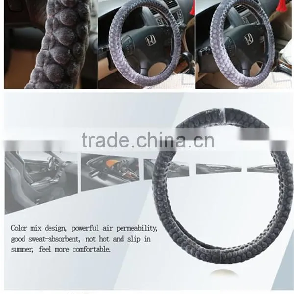 Hebei Manufacturer PU Material Car Steering Wheel Cover photo-3