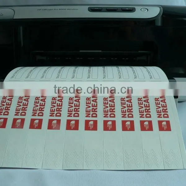 Inkjet Printing Tyvek Wristband