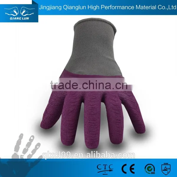 QL factory latex dipped labour gloves safety cut proof stab resistant