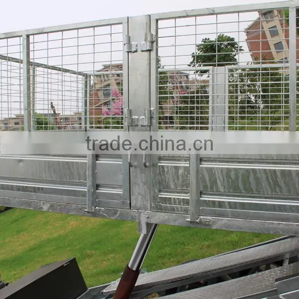Hot Dipped Galvanized Hydraulic Tipper Box Trailer With 600mm Cage photo-5