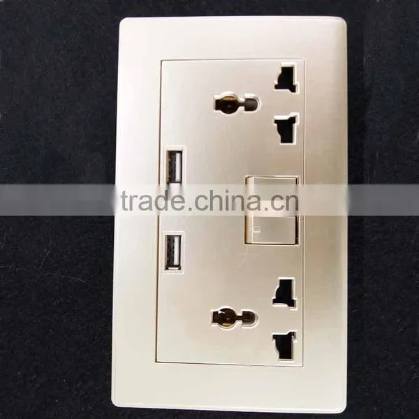 British Standard Double 13A Electrical Outlet Wall Switched Socket photo-5