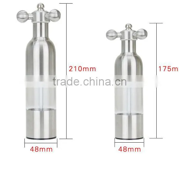Manual Stainless Steel Pepper Grinder Mill Kitchen Tools Glass Pepper Grinder photo-6
