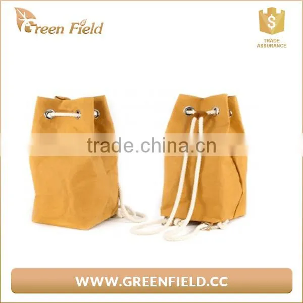 2017 Durable Waterproof Drawstring Bag, Backpack Kraft Paper School Bag photo-3