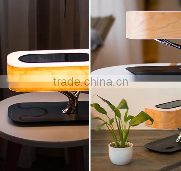 2017 Cool Wooden Tree Design WiFi/Qplay/DLNA Wireless Speaker With LED Light,Creative Music Lamp Support Phone Wireless Charging photo-5