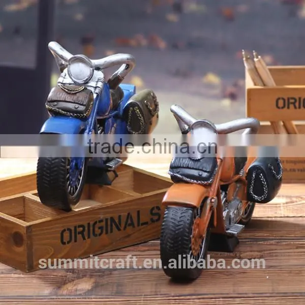Resin Vintage Motorcycle Figurine Model Car Toys photo-2