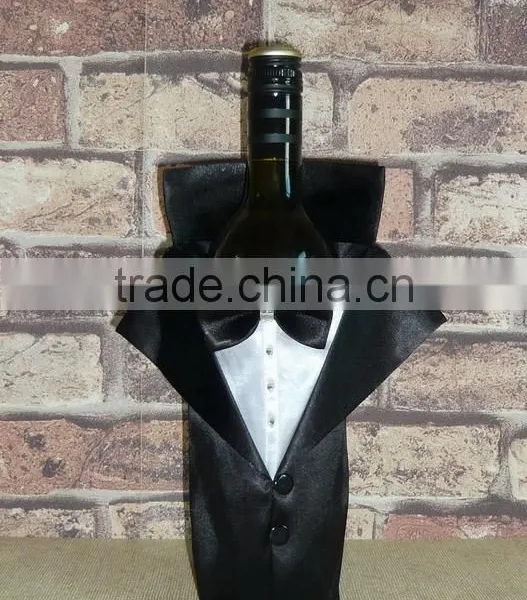 for Wedding Decoration Birdegroom Suit Wine Bottle Bags
