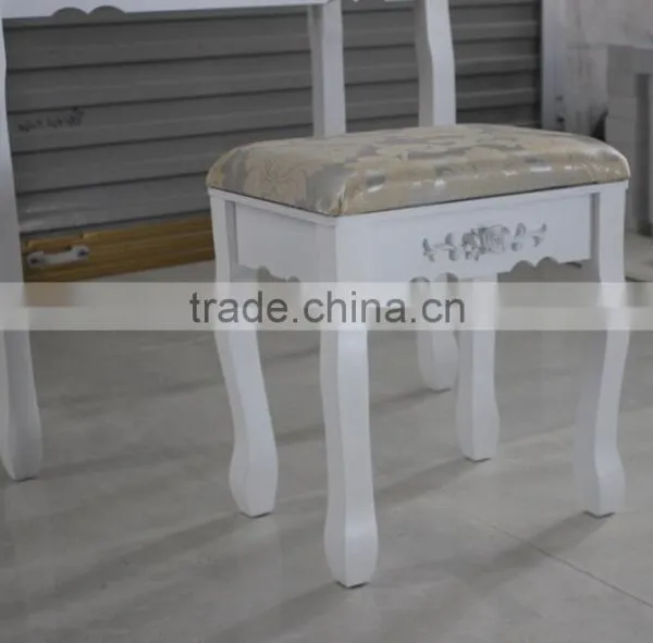 French Style Dressing Table With Mirror and Stool photo-4