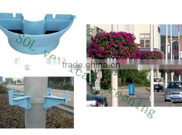 Plastic Flower Pots for Lamp Pole Greening Pots , Planters for Light Pole Decoration Planter photo-3
