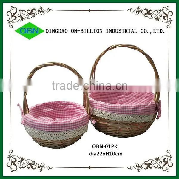 Lovely Decorated Willow Basket Flower Girl photo-2