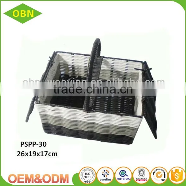 Woven Plastic Empty Picnic Basket Wholesale photo-3