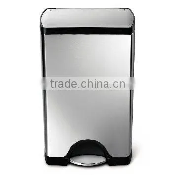 Rectangle Stainless Steel Foot Pedal Trash Can With Plastic Lid photo-5
