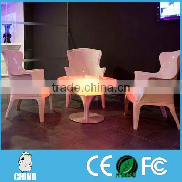 Garden Chairs LED Light Round Plastic Bar Table photo-3