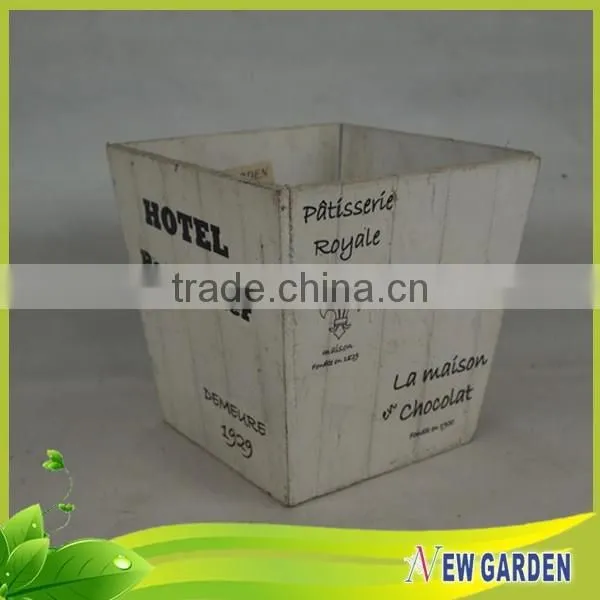 Fashionable Decorative Hand Craft Retangle Basket Wood/Wooden Planter photo-3