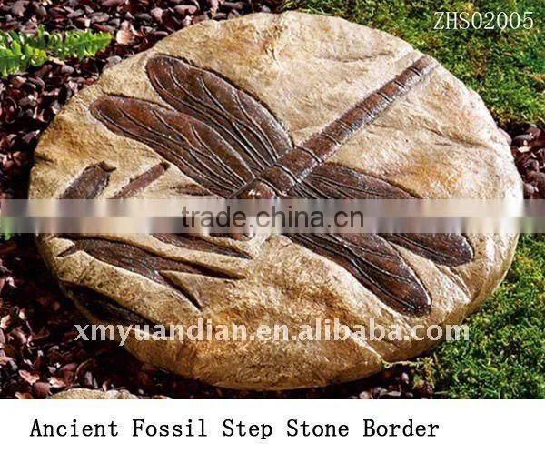 Ancient Fossil Step Stone Border