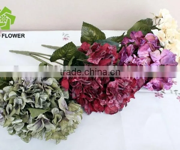 Autumnal Hydrangea Artificial Hydrangea Bouquet Decorative Landscaping Hydrangea Bouquet photo-3