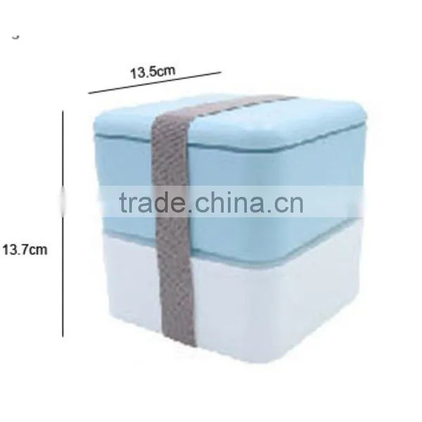 Food Grade BPA Free Plastic Two Layers Lunchbox , Reusable Take Away Lunch Box Food Containers photo-6