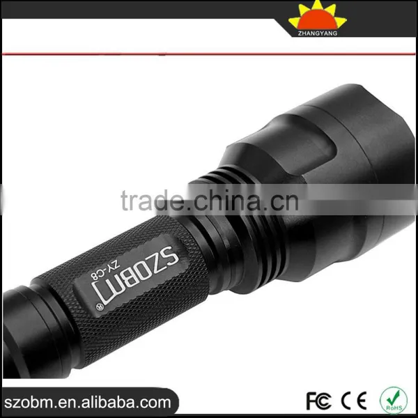 Wholesale OBM ZY-C8 Q5/L2/T6/XML T6 LED 18650 Battery Hunting Tactical Flashlight photo-2