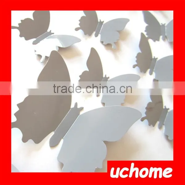 UCHOME Butterfly Mirror Sticker 3D PS Mirror Sticker Acrylic Wall Sticker photo-4