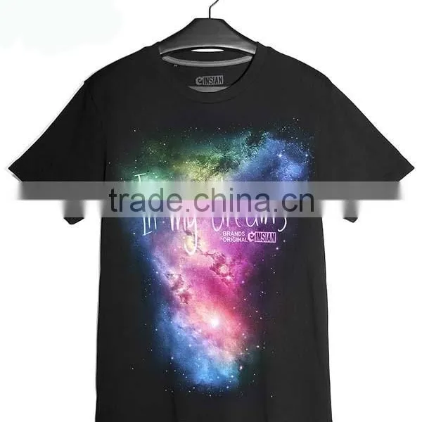 2015 Latest Mass Production Custom Printed Galaxy T-shirts photo-3