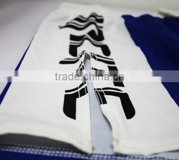 BLUE AND WHITE PRINTED MMA SHORTS WITH HIGH QUALITY AND FASHION DESIGN photo-6