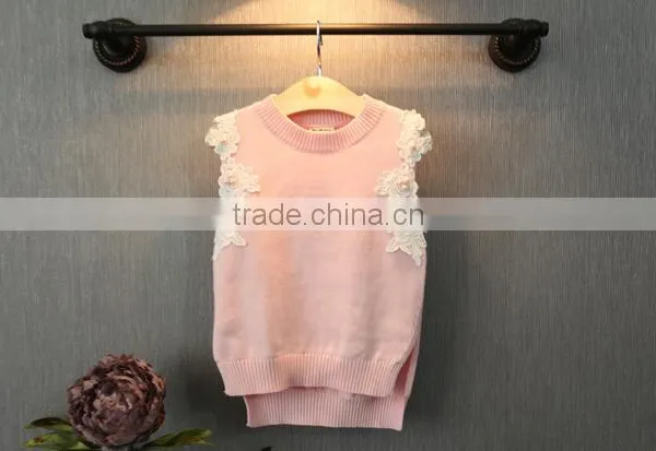 2016 Fashion Low Price Flower Low MOQ Sweater Standing Neck Japan Children Clothing photo-2