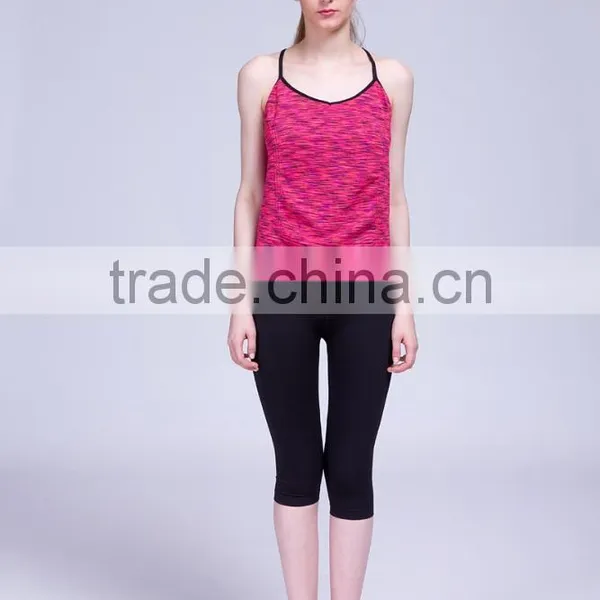 Ladies Seamless X Strap Tank Top Classic Camisole photo-2