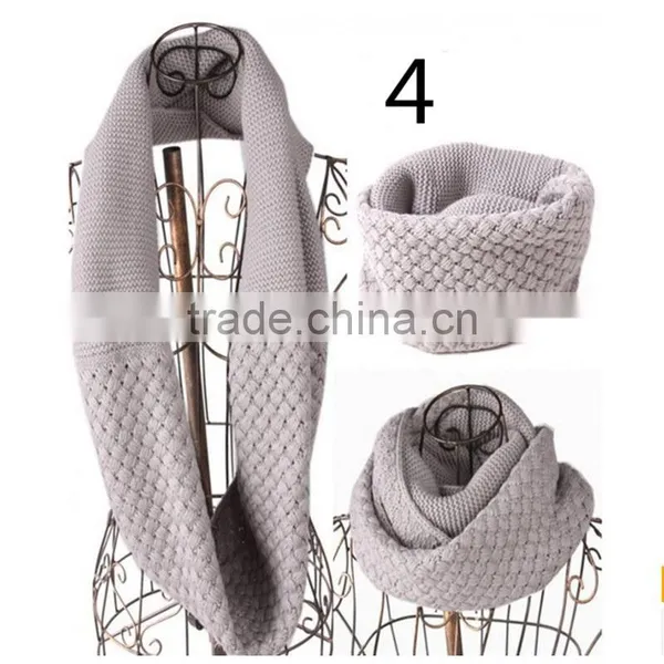 New Arrival Different Color Choice Fashion Design High Quality Acrylics Material Solid Infinity Hijab Scarf for Ladies photo-6