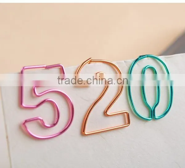 Multi Color Planner Paper Clip Stainless Steel Plating Figure Shape Paper Clip photo-4