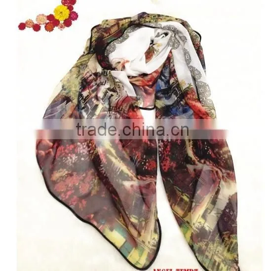 PRINTED POLYESTER SCARF photo-5
