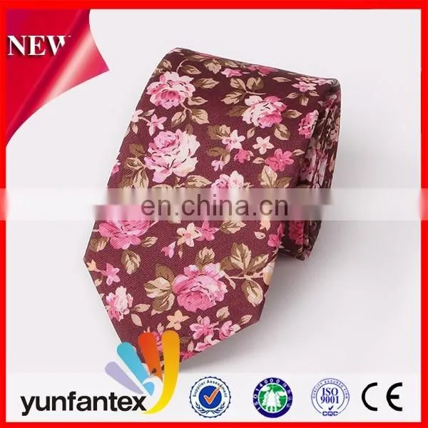 2016 Cheap Flower Pattern Design 100 Cotton Necktie photo-5