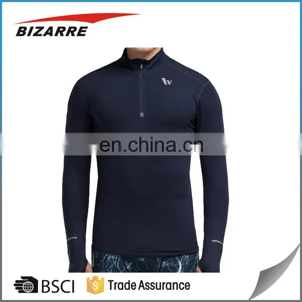 Wholesale Zip Men's Clothing Gym Sport Wear Tight Men's t Shirts Custom Subliamtion Print Men's Round Neck t Shirts