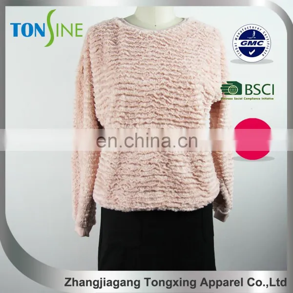 Women's Long Sleeve Pink Maomao Pullovers