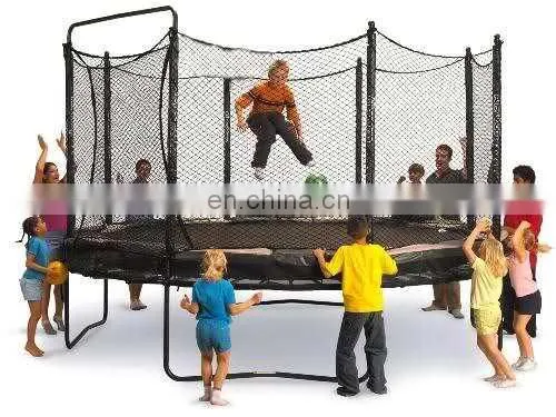 Hot Selling 8ft - 14ft Kids Trampoline with protection net,Kids Spring Jumping Bed,Indoor Baby Bounce Bed with protection net