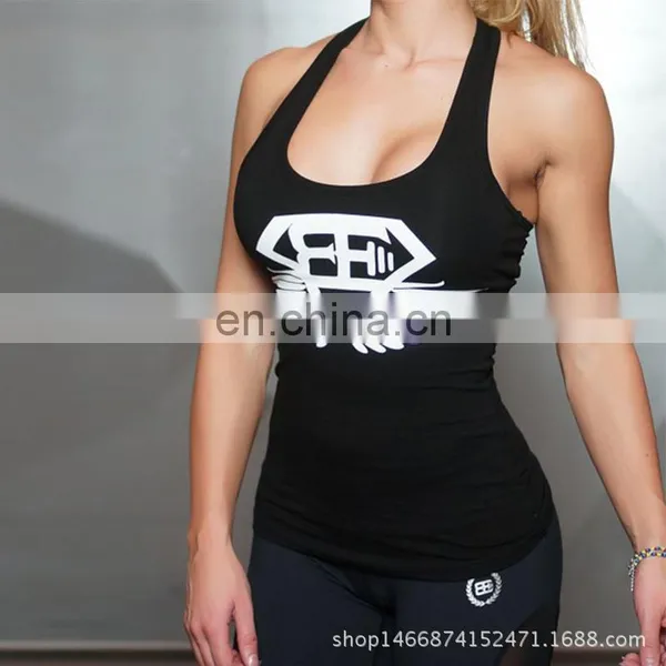 Guangzhou Customize Quick-dry Gym Clothing Vest Ptint Pattern Vest Sleeveless Sports Women Vest
