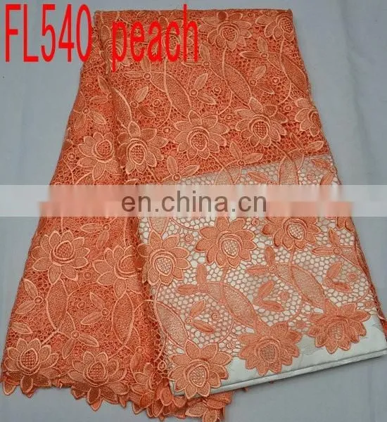 African Cord Lace Wedding Fabric for Dress(FL540)high Quality/best Price/prompt Delivery/in Stock photo-5
